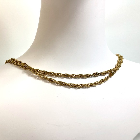 CHANEL Gold Logo Necklace